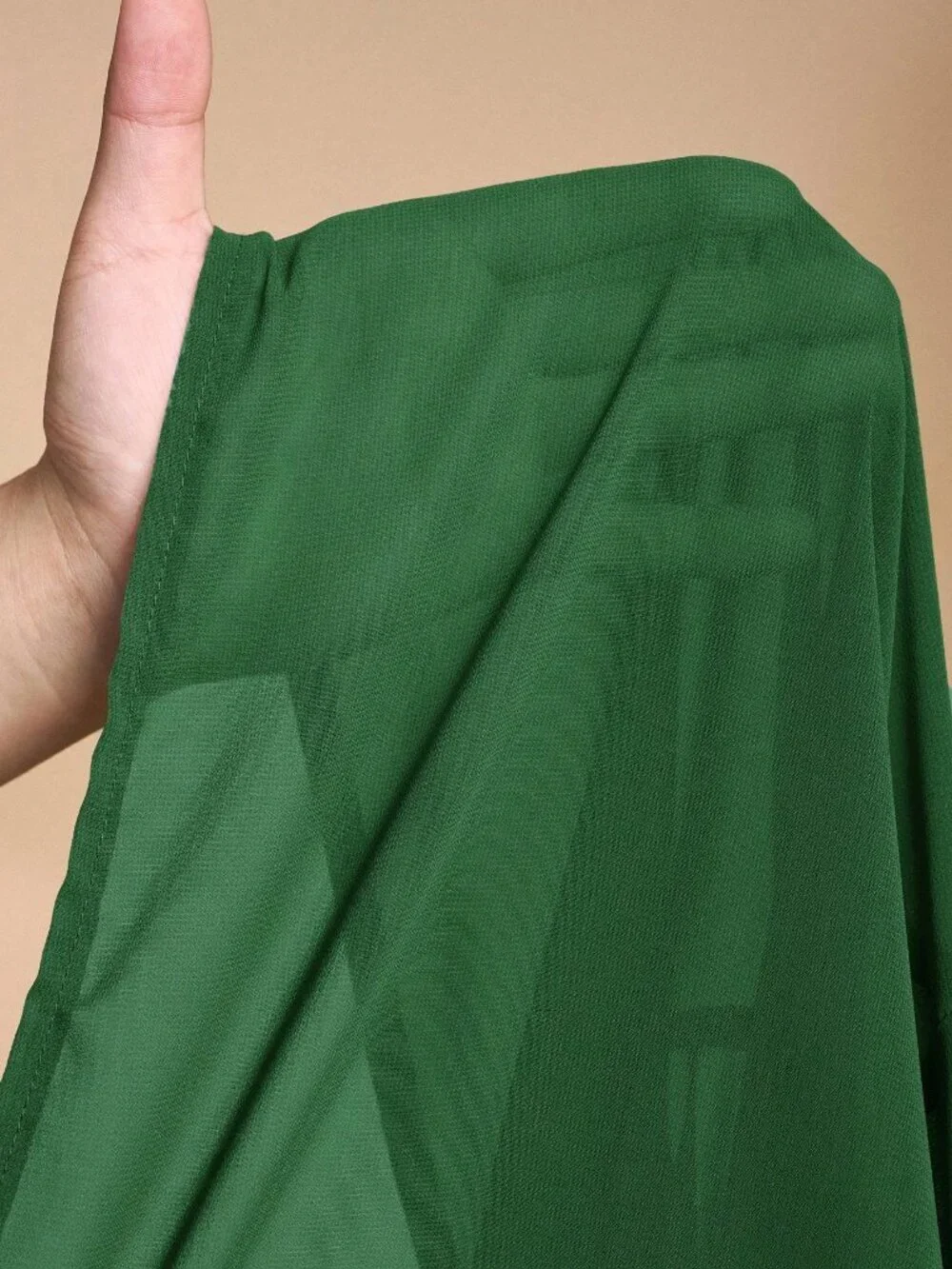 Green Women's Pleated Robe And Wide Leg Pants Set
